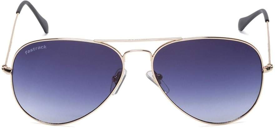 Fastrack M165BR12 Full Rim Aviator Sunglass (M, Silver) in