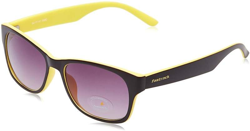 Fastrack PC 001BR26 Full Rim Wayfarer Unisex Sunglass (L, Black