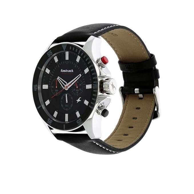 Fastrack Watch Men'S Nl3072Sl02 His And Her Analog Black Dial in