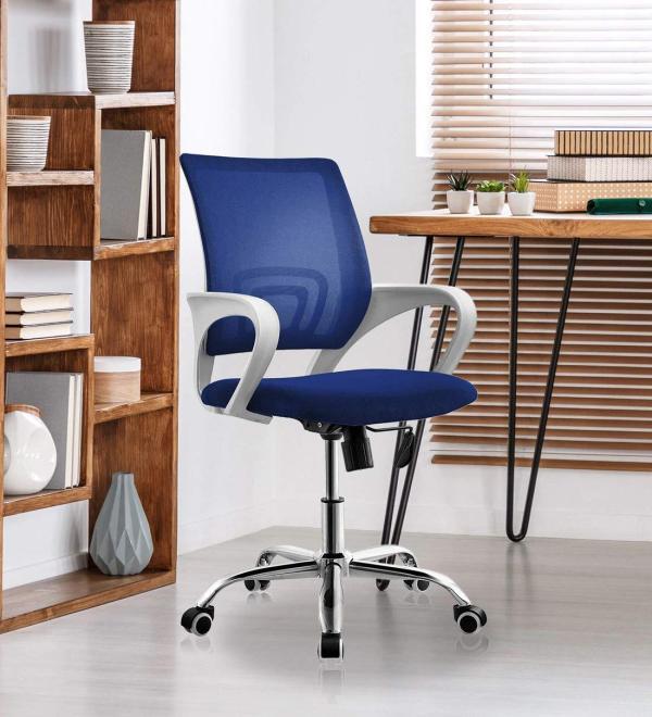 Finch Fox Low Back Royal Ergonomic White Body Desk Mesh Office