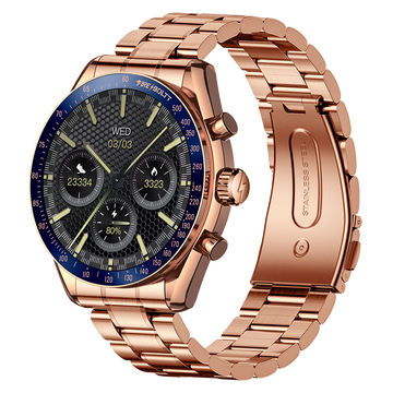Rose Gold Smart Watch For Men Muse Modernist Rose Gold Milanese