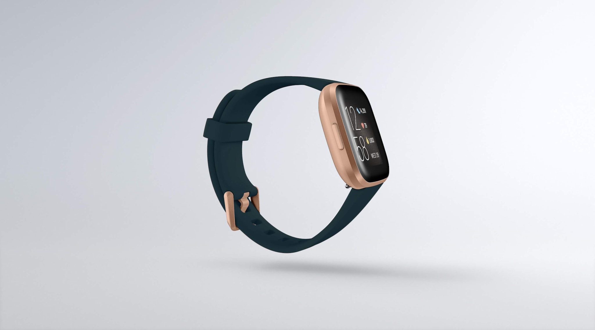 Fitbit Versa Smart Watch (Emerald, Copper Rose Aluminium) in