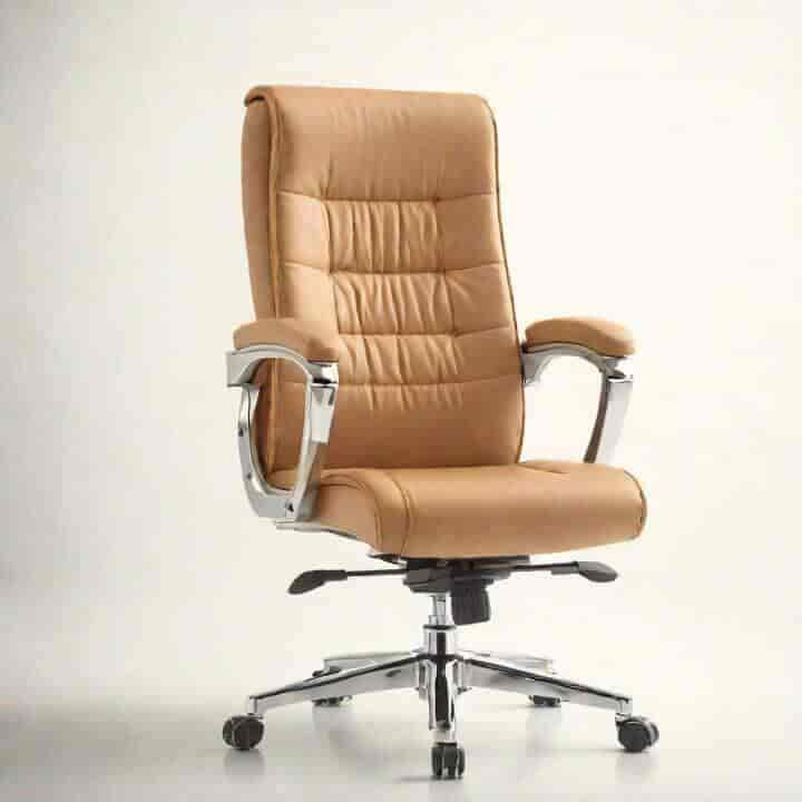 Fixed Arm and High Back Leather Office Chair in Mumbai at
