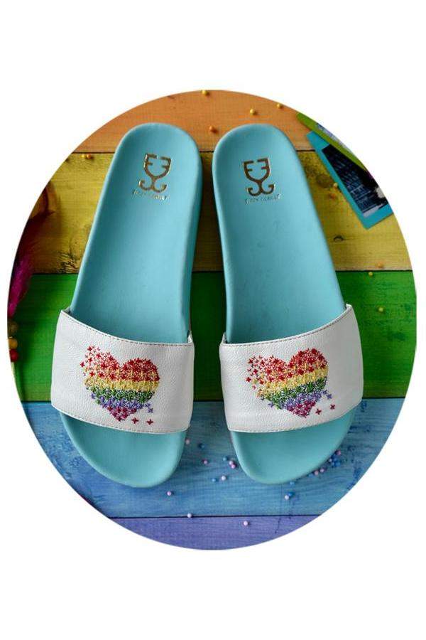 FIZZY GOBLET Womens Pride Parade (Limited Edition) Slider Flats
