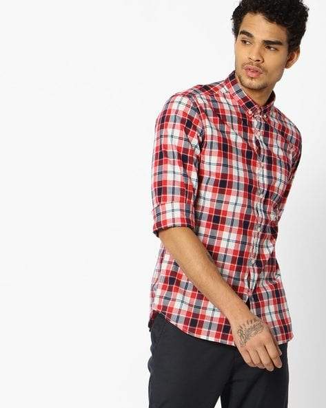 Flying Machine Mens Slim Fit Checked 