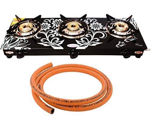 Fogger Suraksha Shine Stainless Steel Tri Pin Burner Gas Stove