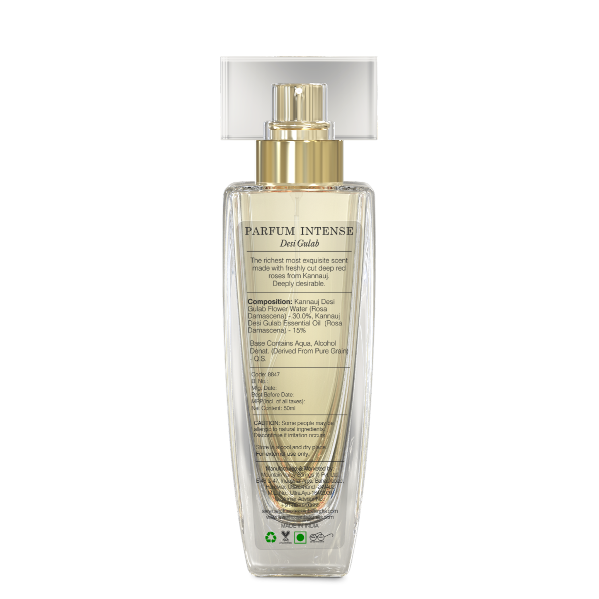 Forest Essentials Gulab 50ml 香水 FOREST ESSENTIALS Perfume Intense Desi Gulab (50 ml) in