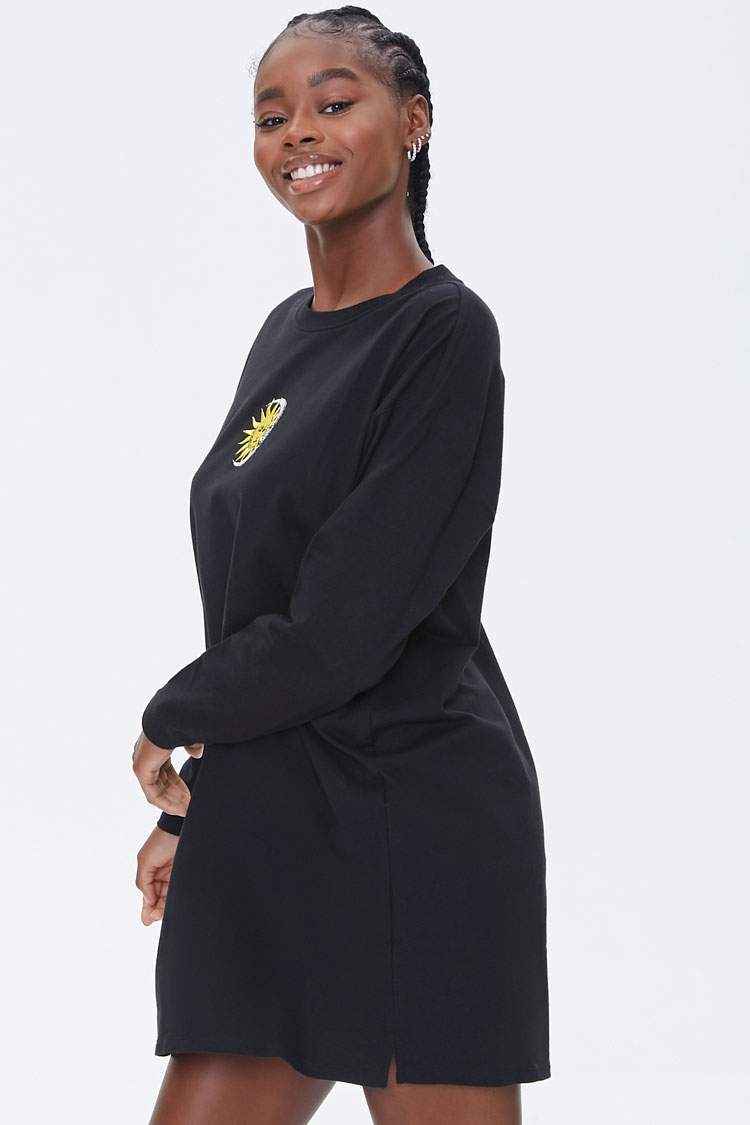 41926501 Sun \u0026 Moon Mini Dress (Black 