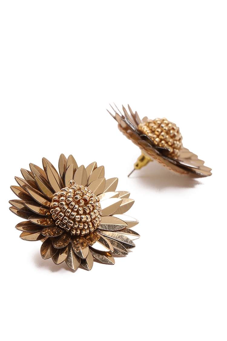 FOREVER 21 59097501 Flower Stud Earrings (Gold) in Mumbai at