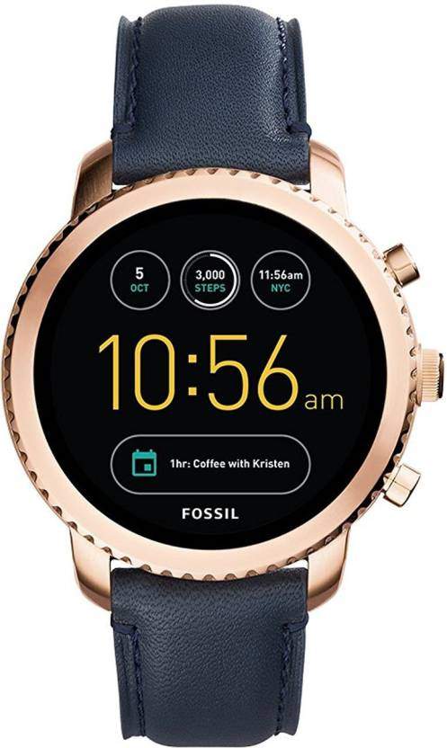 Fossil Black 7077 Fossil Gen Smartwatch Q Explorist Navy