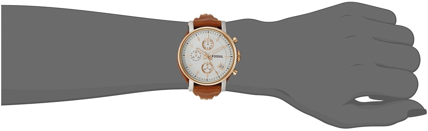 Fossil Original Boyfriend Chronograph Cedar Leather Women Watch