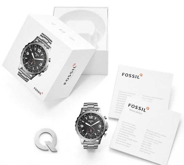 Fossil Unisex Q Nate Stainless Steel Hybrid Smart Watch [FTW1123P