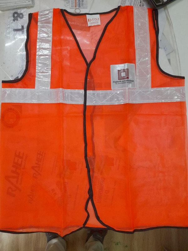 Construction Safety Vest for Unisex, Plain, Free Size, Polyester