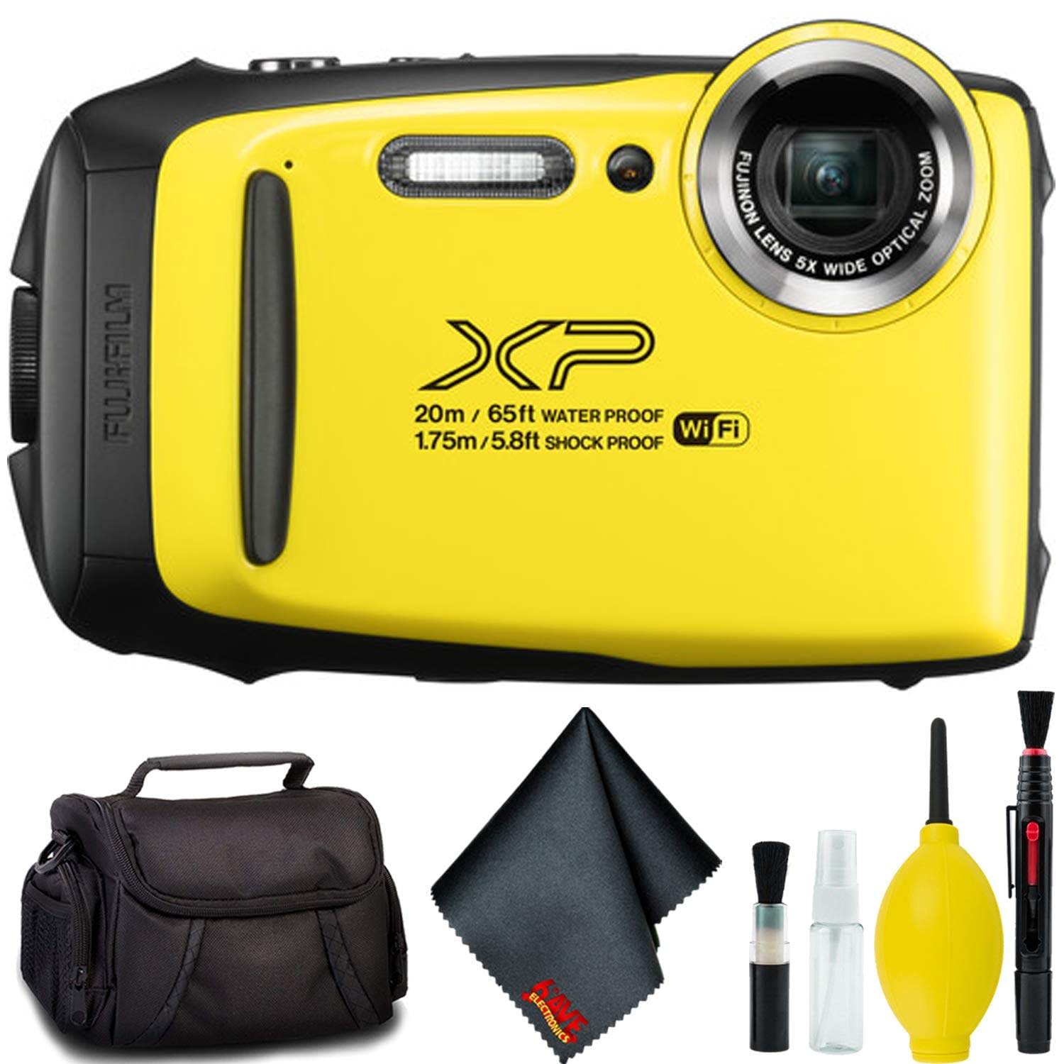 FUJIFILM FinePix XP130 Digital Camera (Yellow) Standard Bundle in