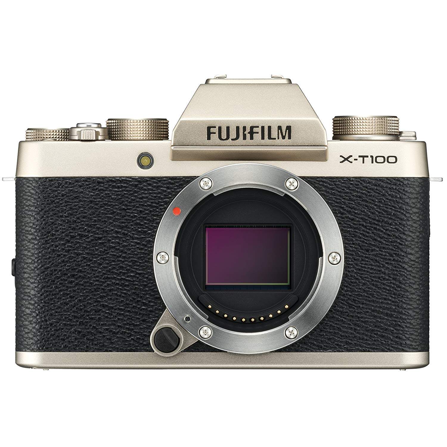 FUJIFILM X-T100 Digital Camera Body (Champagne Gold) with 50-230 