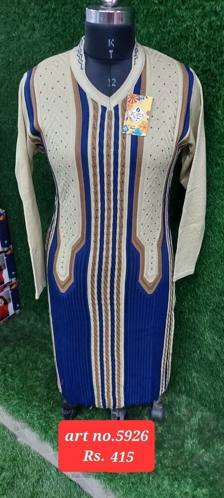 Full Sleeves Blue Long Kurti 5926 in Ludhiana at ₹ 415 Unit by