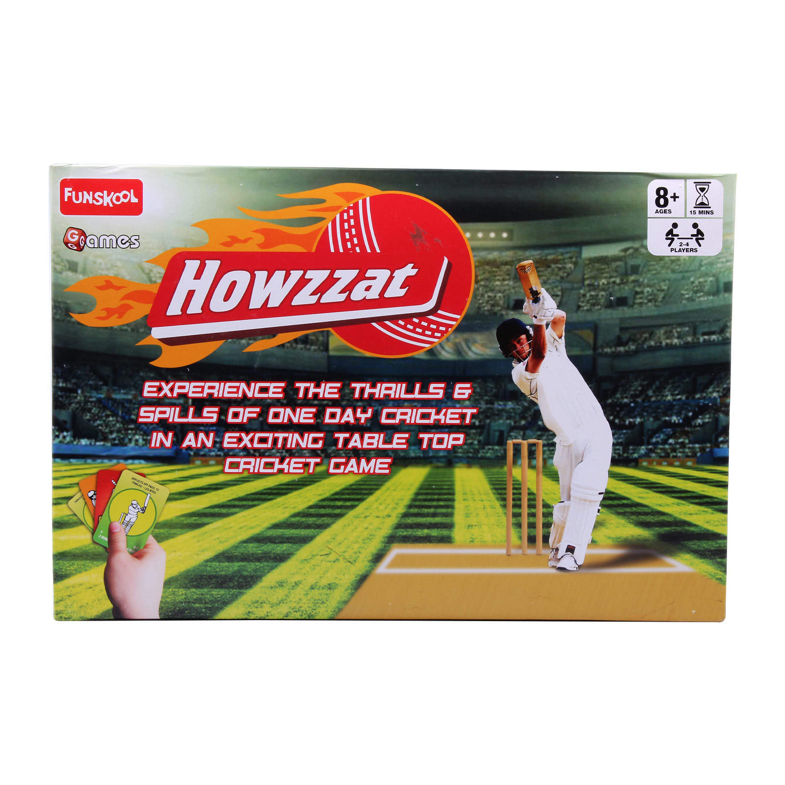 Funskool Howzzat Cricket Board Game - Indoor Tabletop Cricket Game For Kids & Families