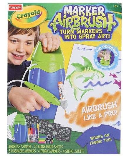 Buy Funskool Crayola Marker Airbrush Multicolor Features Price Reviews Online In India Justdial