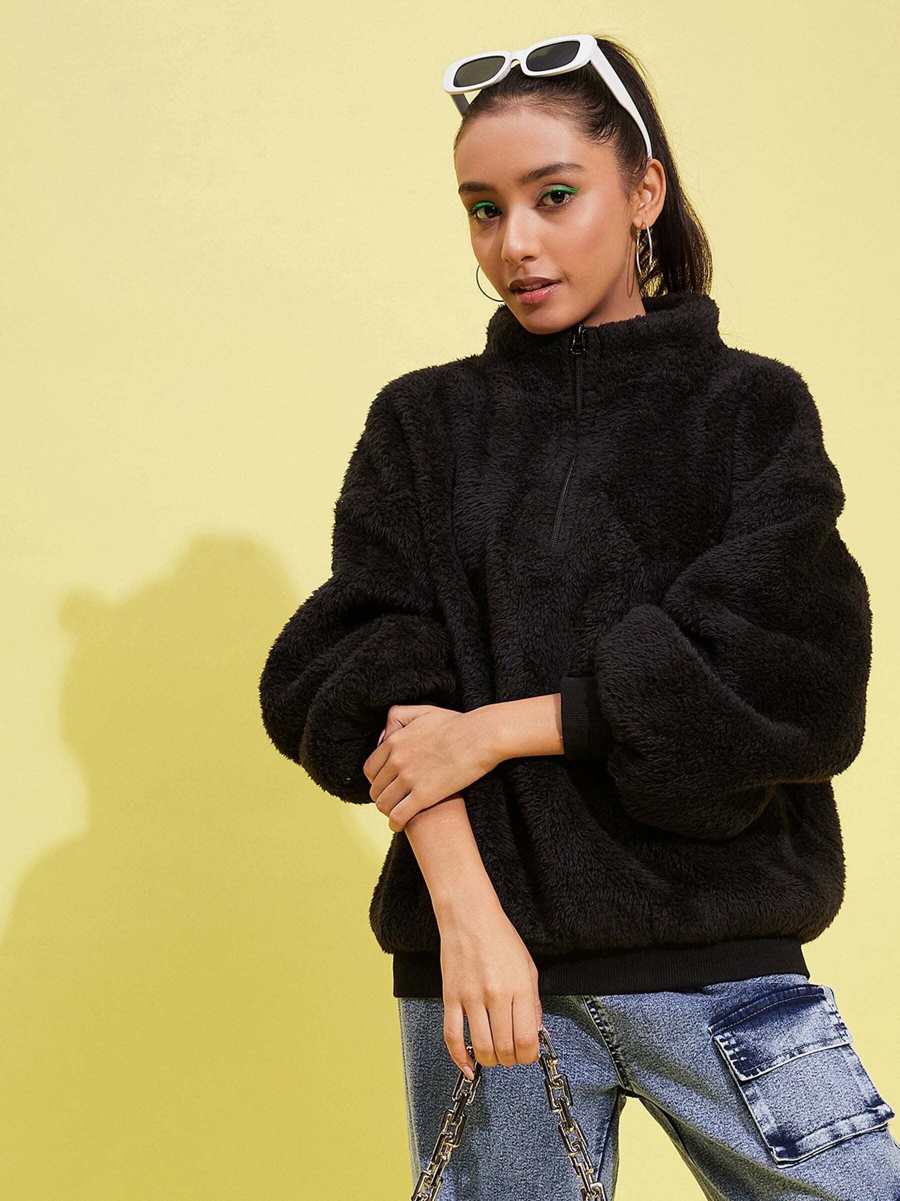 Fur Jackets Cotton Black Plain Girls in Delhi at ₹ 700 ₹ 850