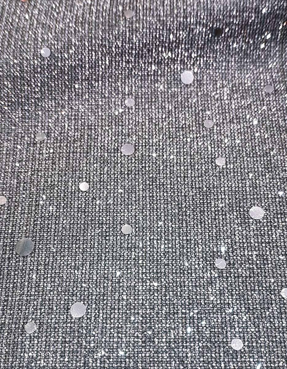 Furious Fusion Fabric (GST 4) Silver Sequins Grey in Surat at