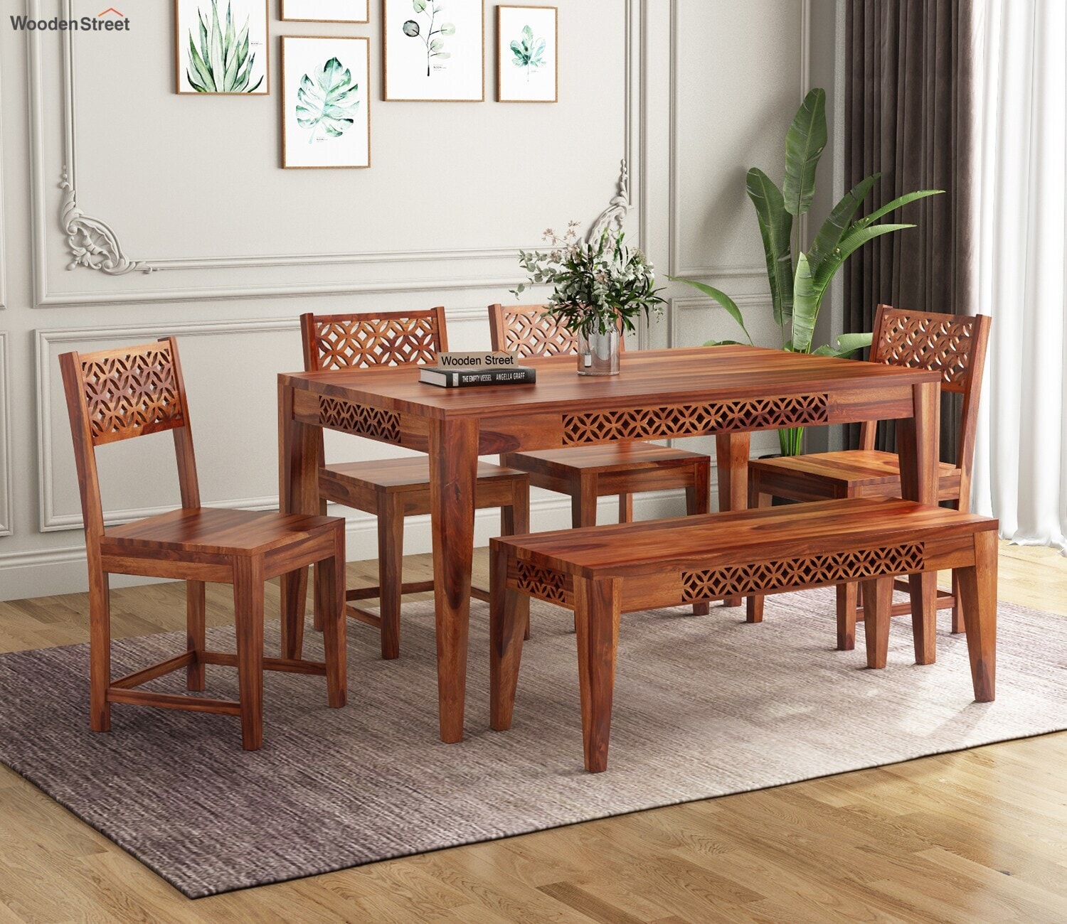 Modern Beech Wood Rectangle Dining Table for in Firozabad at