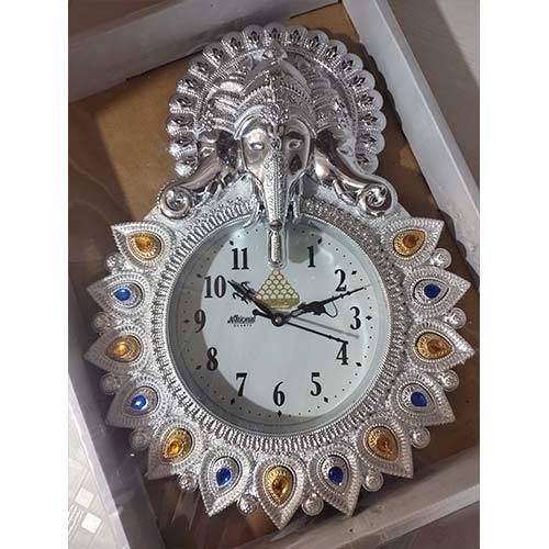 Ganesha Plastic Wall Clock Silver in Delhi at ₹ 612 Unit by