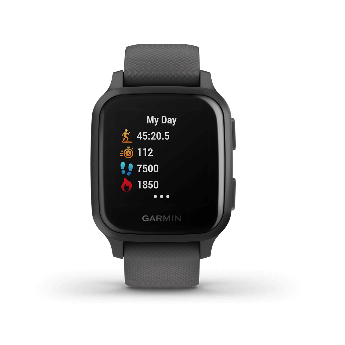 GARMIN 010-02427-80 Venu Sq_Music Edition Smart Watch (Shadow Gray