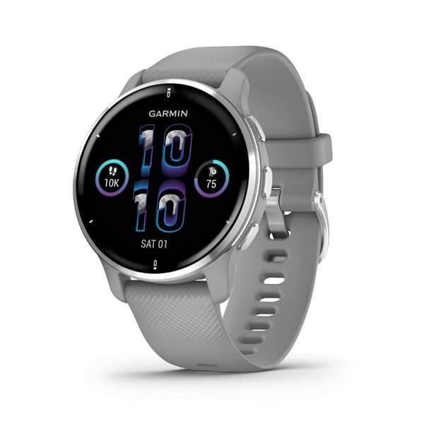 GARMIN Venu Plus Smart Watch (Silver Stainless Steel Bezel with