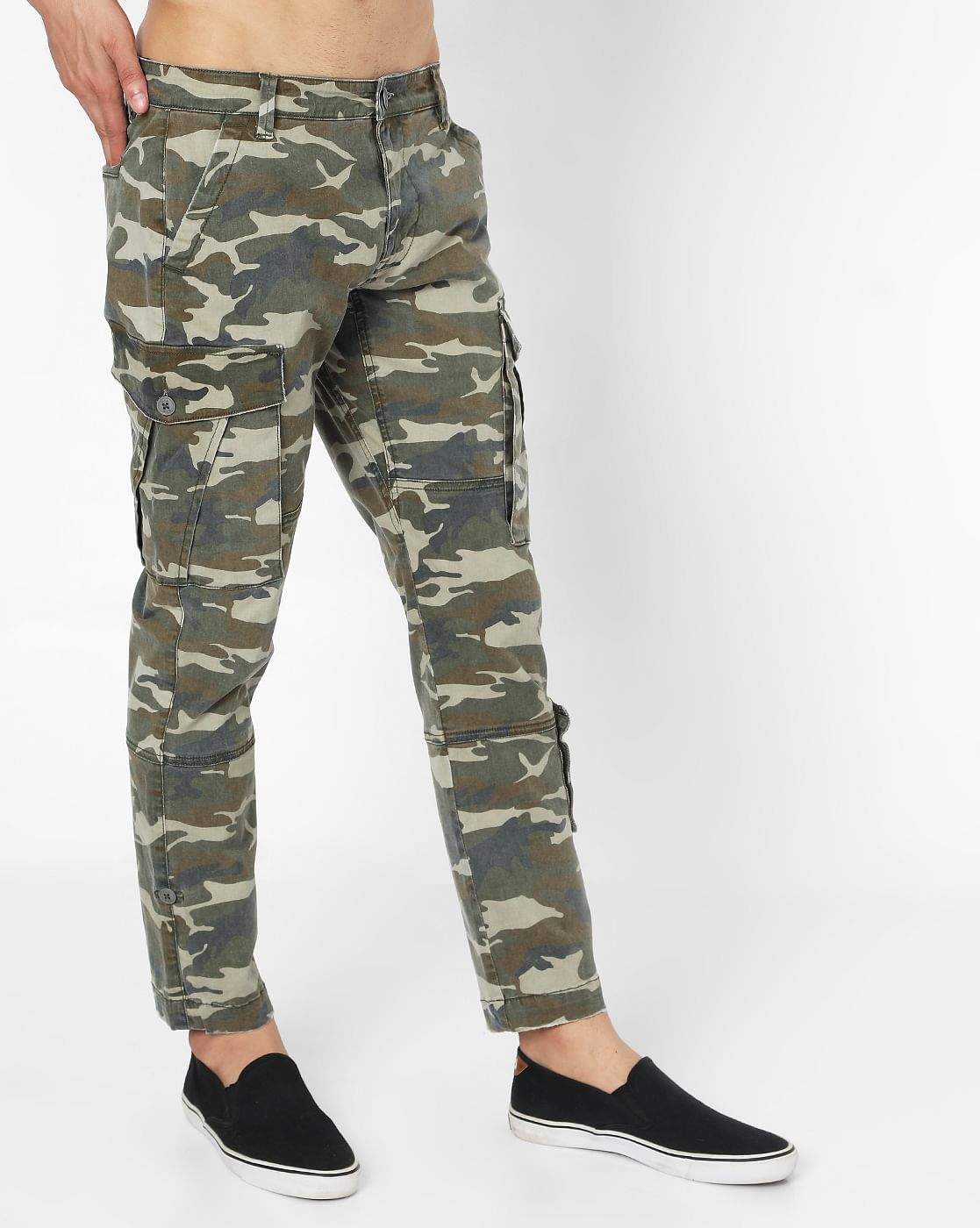 GAS Men's Cadet In Slim Fit Trousers (Size:38, Olive) in Ahmedabad