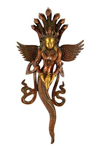 Buy Aone India 14 Large Snake Goddess Wall Hanging Ma Manasa Devi Metal Wall Sculpture Mermaid Wall Figurine Features Price Reviews Online In India Justdial