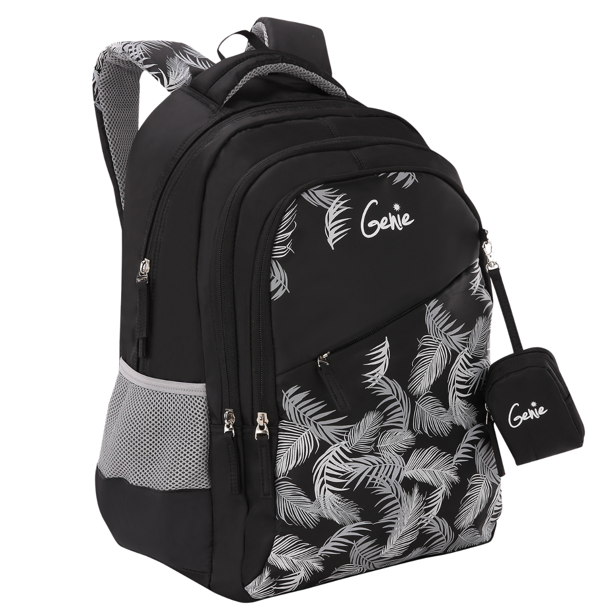 genie sleek black backpack
