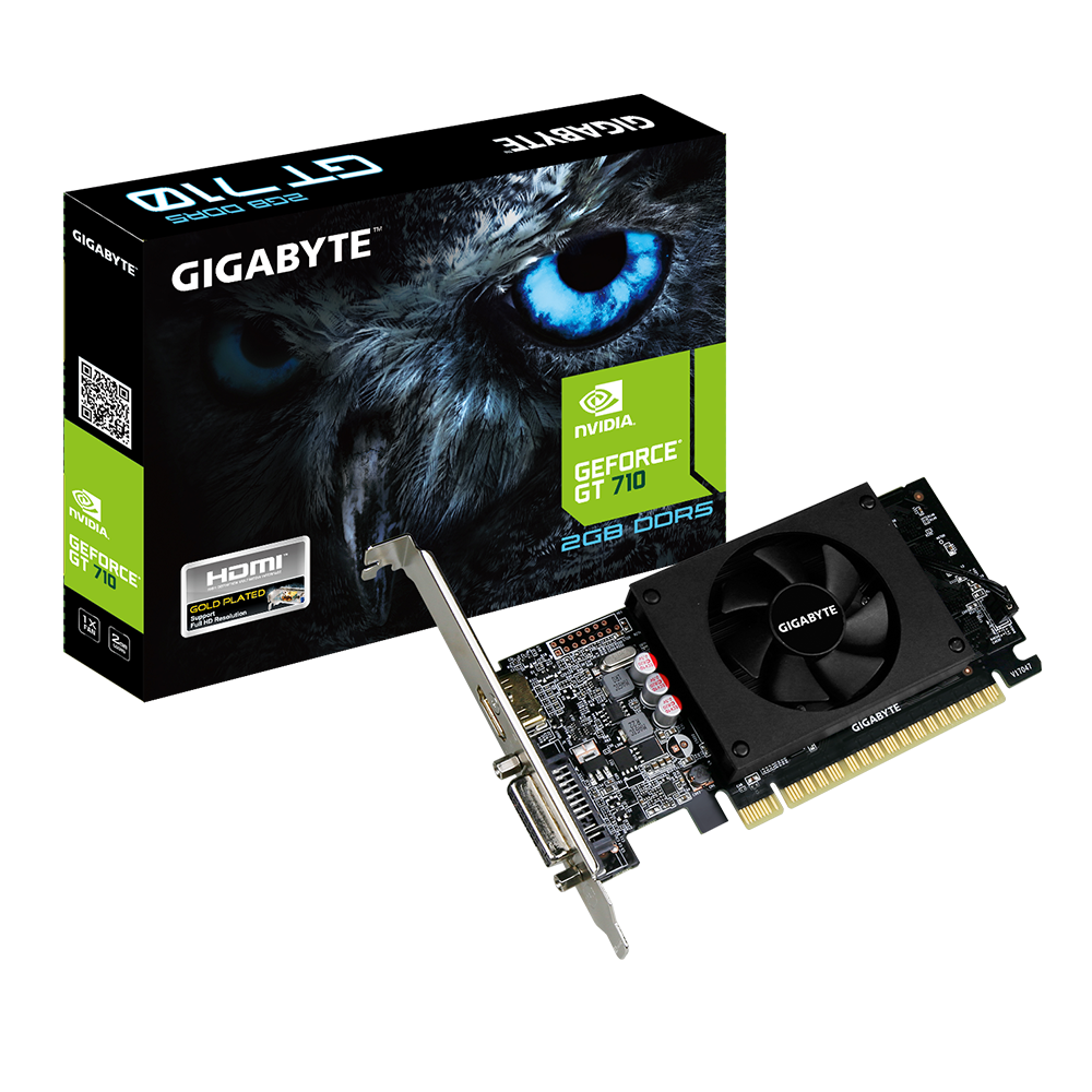 GIGABYTE Geforce G T 710 G B G D D R 64 bit Gaming Graphics
