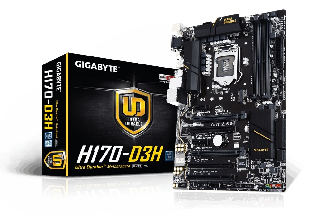 GIGABYTE Ultra Durable Series Computer Motherboard [GA H170 D3H