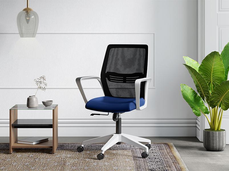 Godrej Interio Vurv Mid Back Office Chair (Royal Blue