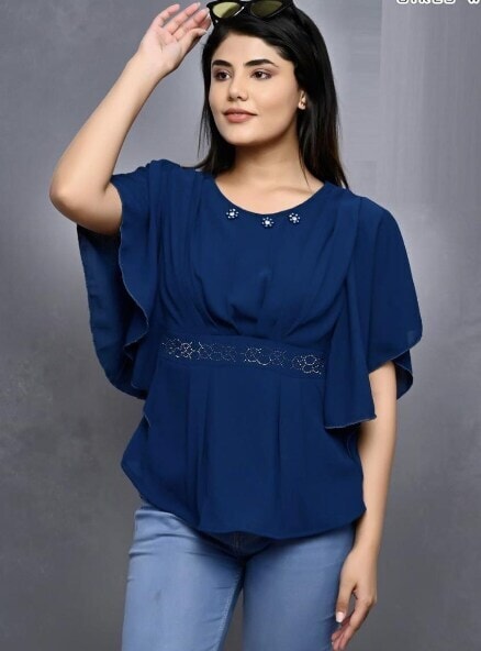 Girl Navy Blue Coloured Casual Top in Delhi at ₹ 200 ₹ 300