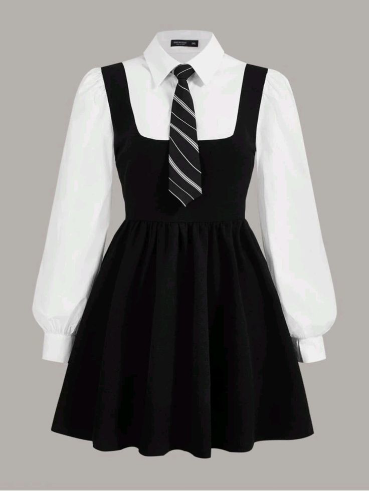 Girls Black And White School Uniform Dress in Navi-Mumbai at
