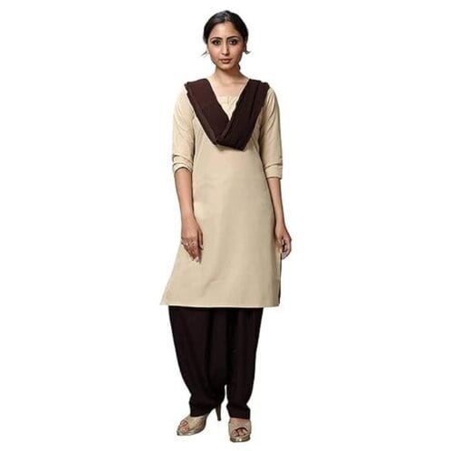 Girls Salwar Suit school Uniform (Tan And Brown) in Delhi at