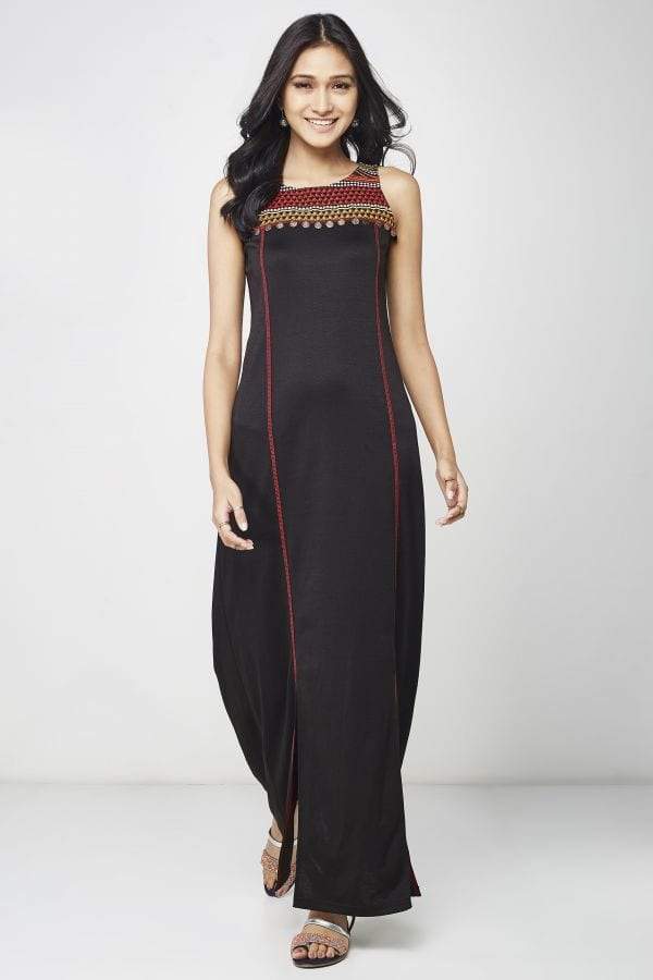 global desi black maxi dress Desi Halterneck Maxi Dress