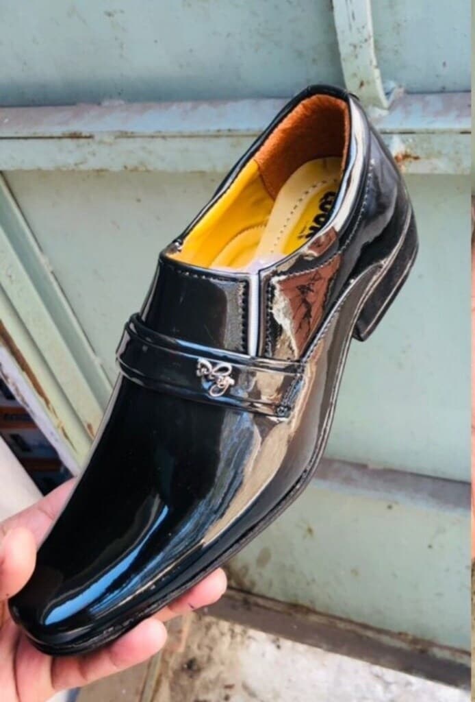 Loafer Shoes Party Shoes For Boys Glossy Black Synthetic Kids