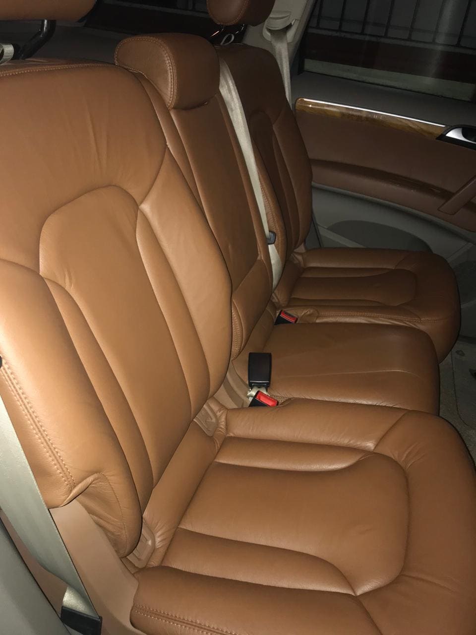 Glossy Light Brown Leather Car Interior Seat Cover And Accessory