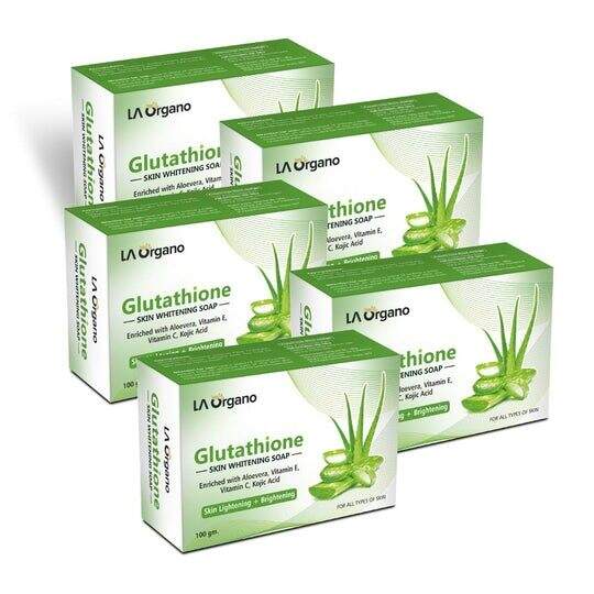 glutathione for skin whitening soap Glutathione Aloe Vera Skin Whitening Soap Pack Of 5 in Mumbai at ₹ 649 / Unit by Laorgano (Brand Site)
