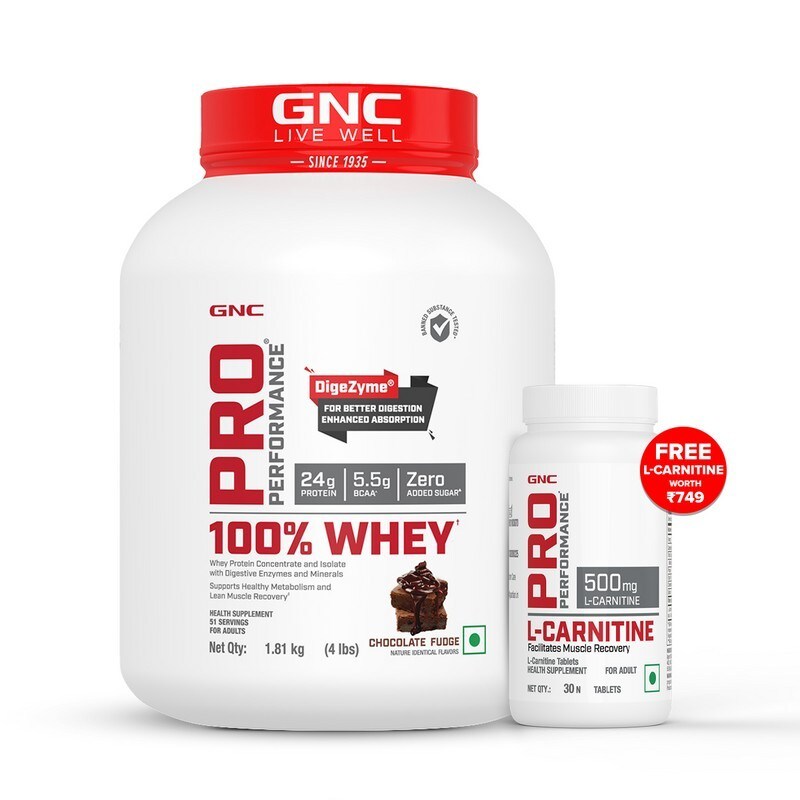 GNC Pro Performance 100% Whey Protein Supplement (Chocolate Fudge, 1.81 kg)  in Surat at  7,124 -  7,499 by New Life Supplement - Justdial
