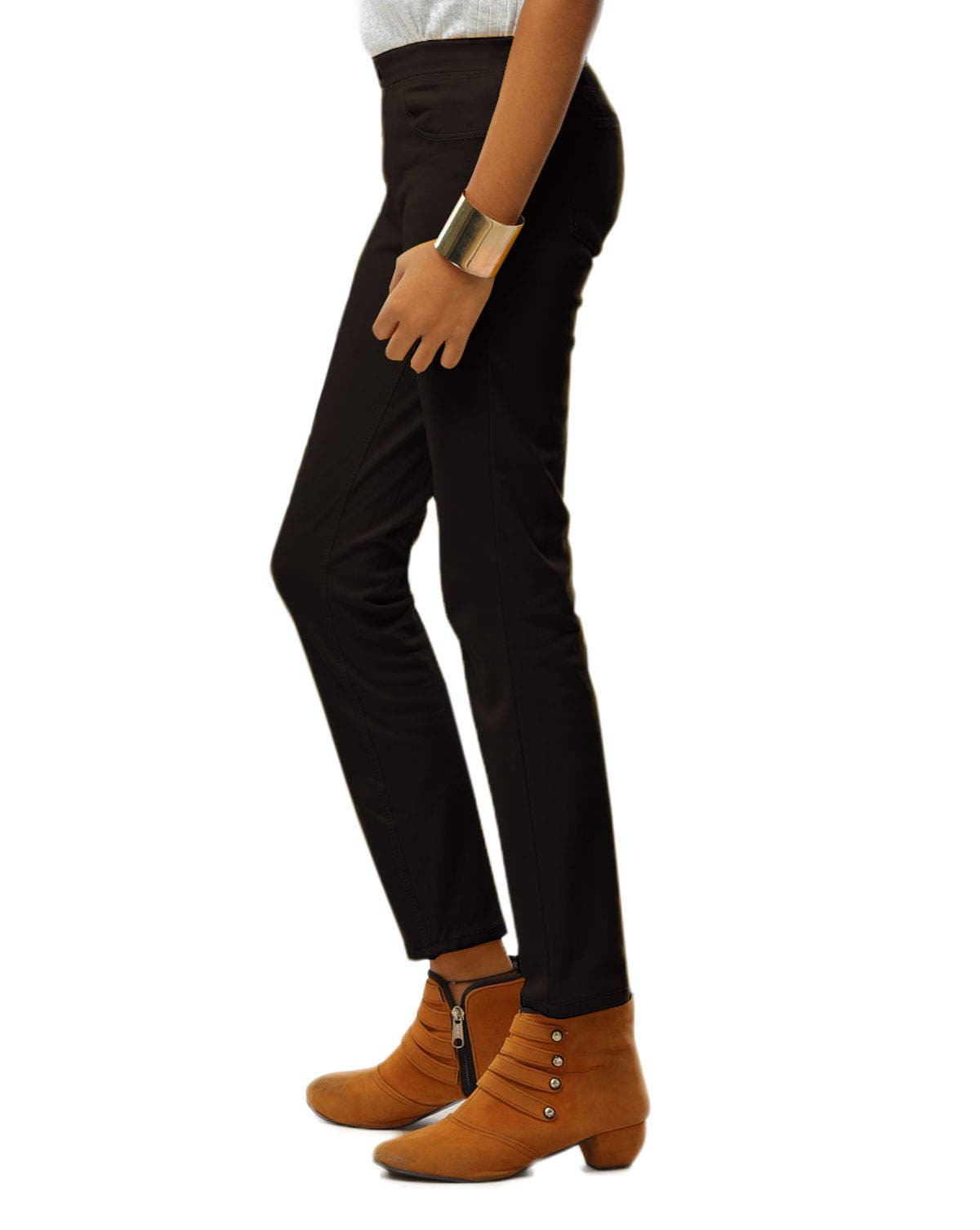 Go Colors Black Jegging Pants GO COLORS Girls Jegging 360 Super