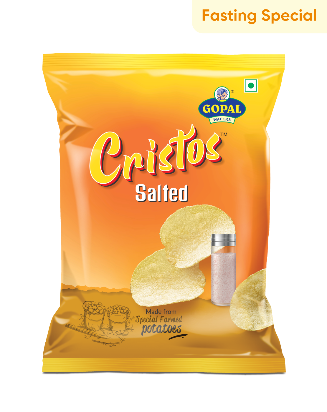 Gopal Cristos Salted Wafer Chips (Pack of 01, 130 gm) in Rajkot at