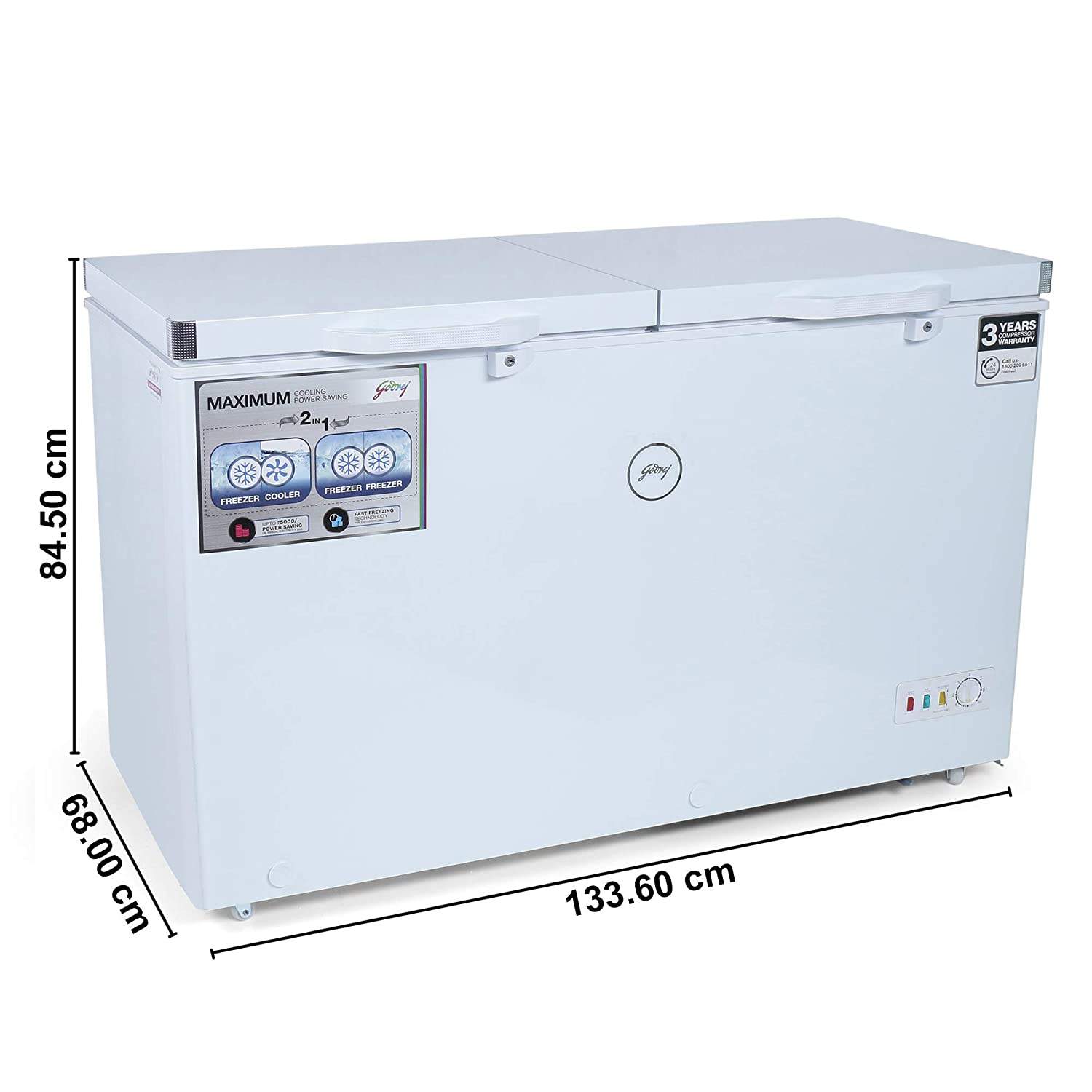 Godrej 340 L Freezer (Dh Gchfc 340 R2Dxc Rw, White) in Delhi at