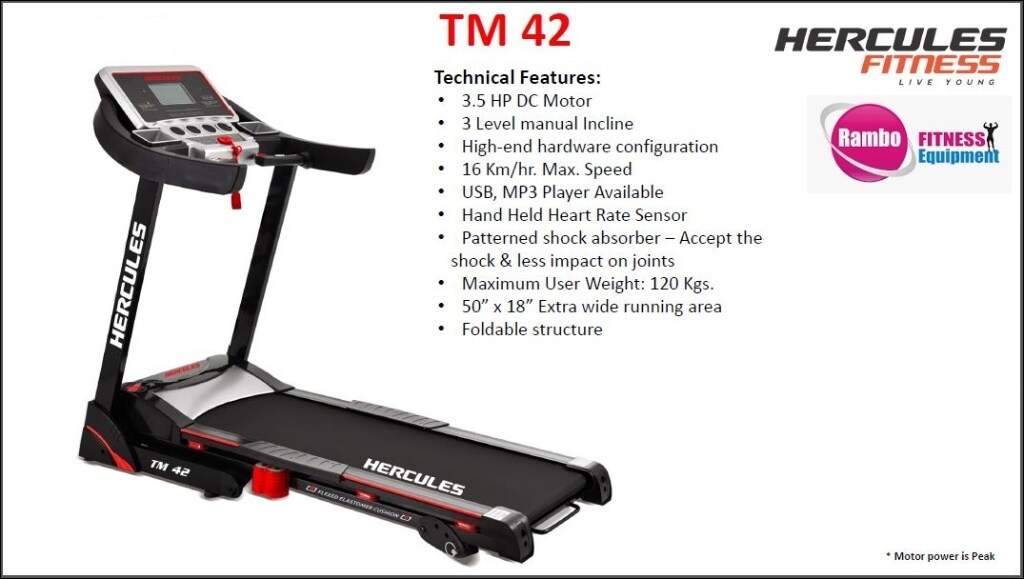 Motorized Treadmill Hercules Treadmill Tm 90 Price HP Hercules