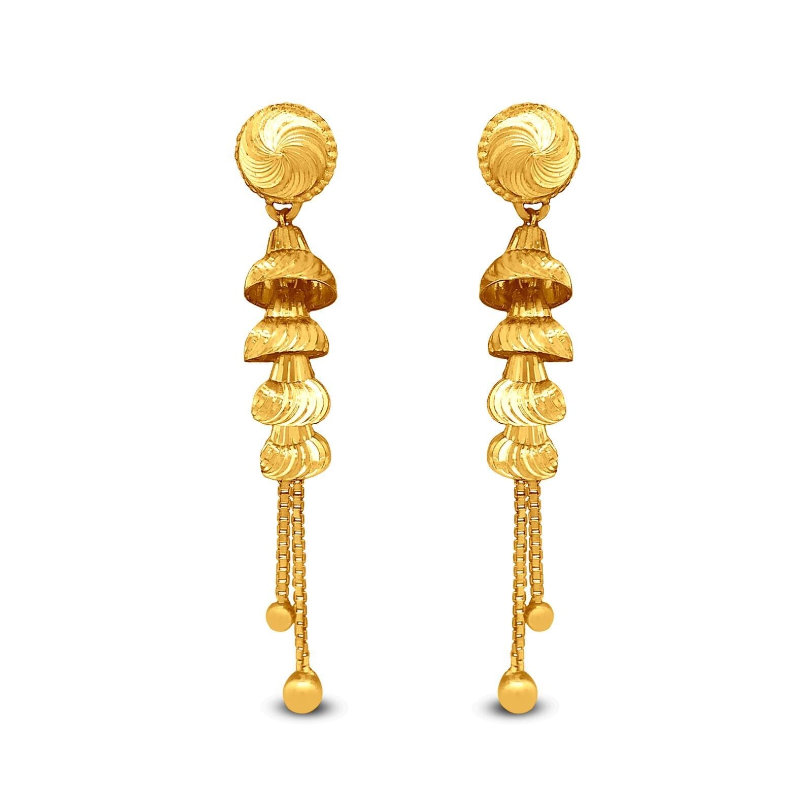Gold Drop Earring Purity 22K in Visakhapatnam at ₹ 5,839 Gm by