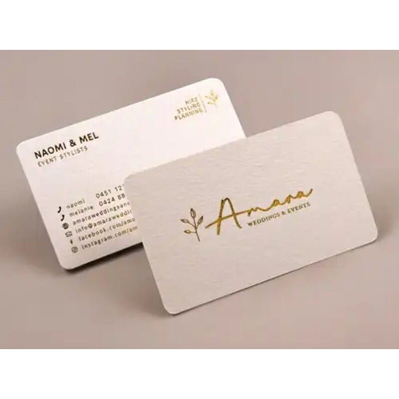 Gold Foil Embossed Business Card Printing Service in Delhi at ₹