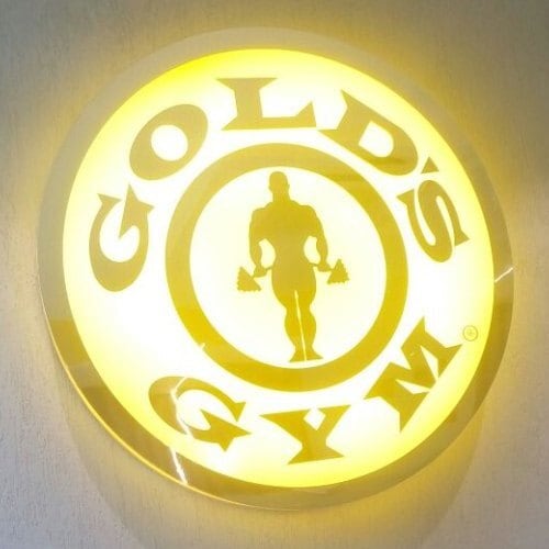 Gold Gym LED Logo Sign Board 4x4 Feet in Ahmedabad at best price