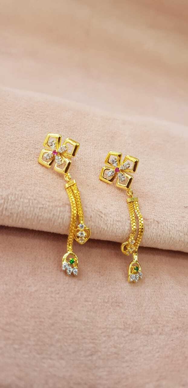 Gold Hanging Floral Earring in Jodhpur at ₹ 26,000 ₹ 28,500